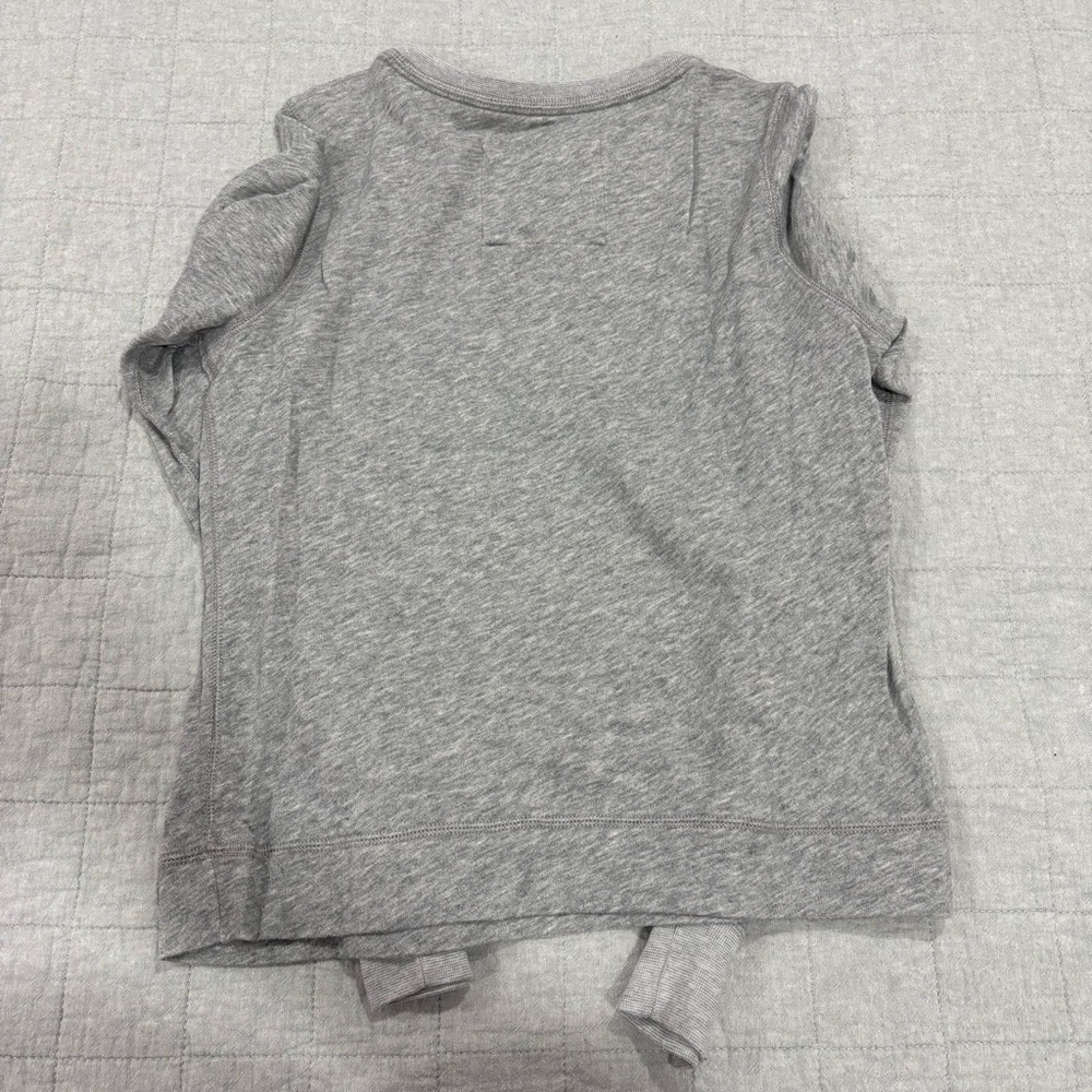 Abercrombie & Fitch Embellished Rhinestone Crewneck Sweatshirt Y2K Grey Medium - Picture 5 of 5